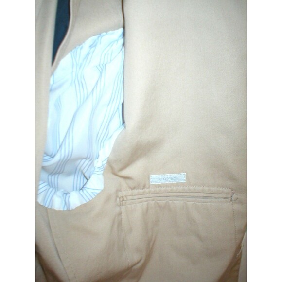 New Mens 42 RG NWT Designer Piombo Suit Beige Tan Italy 54 Cotton 36 35 Tall - Picture 8 of 16